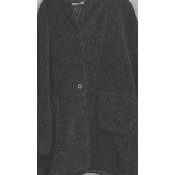 Women Within Plus Size 4X 34/36 Black Coat Button Down W/Hood Fall Winter Jacket - Picture 3 of 9